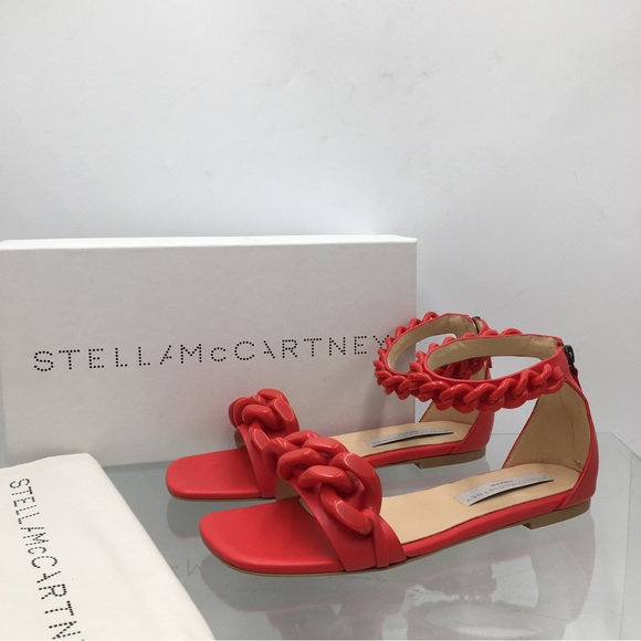 Stella McCartney Shoes - Stella MCartney Falabella Eco Alter Mat Red Leather Women’s Sandals 7.5 M